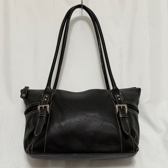 Tignanello Black Leather Shoulder Bag - Picture 4 of 11
